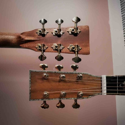 12-Fret Single 0 Shape Handmade Guitar with Dove Tail Joint OOO Acoustic Guitar Solid KOA Back Side supplier