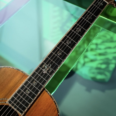 12-Fret Single 0 Shape Handmade Guitar with Dove Tail Joint OOO Acoustic Guitar Solid KOA Back Side supplier