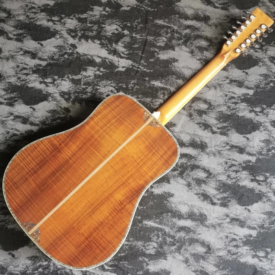 41 inch 12 strings full KOA wood D45 series glossy lacquer acoustic wood guitar supplier