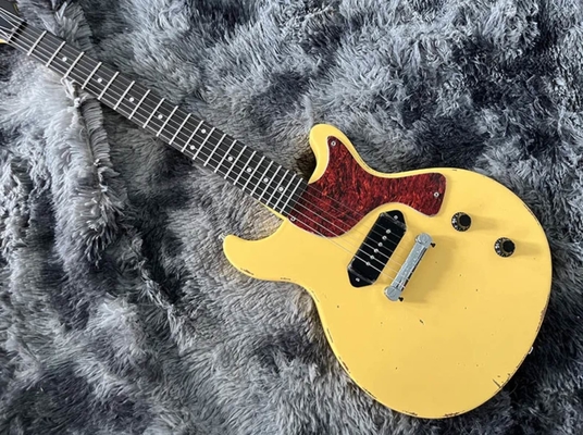 Custom GB Style Electric Guitar Hand Made Heavy Relic Yellow Color P90 Pickup supplier