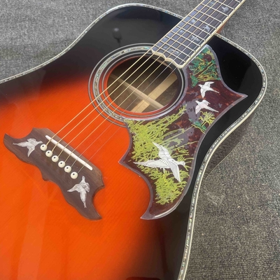 Custom Dreadnought 41 Inch Dove style acoustic guitar abalone binding supplier