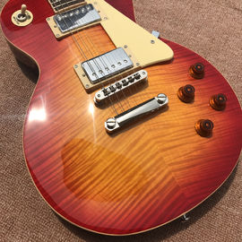 New standard LP 1959 R9 electric guitar, Cherry burst color, frets cream binding, a piece of neck &amp; body, Tune-o-Matic b supplier