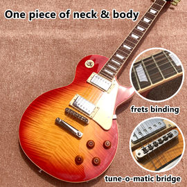 New standard LP 1959 R9 electric guitar, Cherry burst color, frets cream binding, a piece of neck &amp; body, Tune-o-Matic b supplier