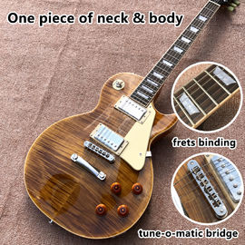 New standard LP 1959 R9 electric guitar, Flame Maple Top, frets cream binding, a piece of neck &amp; body, Tune-o-Matic brid supplier