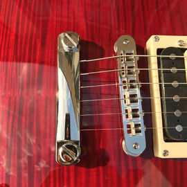 New standard LP slash electric guitar, Flame Maple Top, frets cream binding, one piece of neck &amp; body, Tune-o-Matic brid supplier