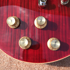New standard LP slash electric guitar, Flame Maple Top, frets cream binding, one piece of neck &amp; body, Tune-o-Matic brid supplier