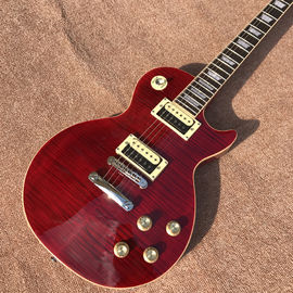 New standard LP slash electric guitar, Flame Maple Top, frets cream binding, one piece of neck &amp; body, Tune-o-Matic brid supplier