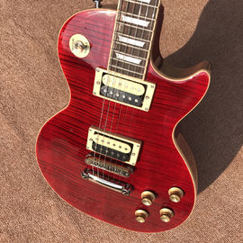 New standard LP slash electric guitar, Flame Maple Top, frets cream binding, one piece of neck &amp; body, Tune-o-Matic brid supplier