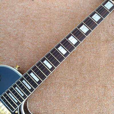 High Quality Custom LP electric guitar, Red Flame Maple Top electric guitar with Gold hardware, free shipping supplier
