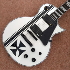 In stock Custom LTD Iron Cross SW James Hetfield Signature Electric Guitar EMG Snow White, Rosewood Fingerboard, Free sh supplier