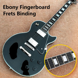 Custom LP electric guitar, Ebony fingerboard frets binding electric guitar with Chrome hardware, free shipping supplier