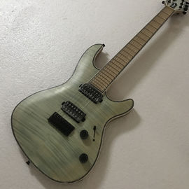 High-quality 7 string electric guitar, burst color Quilte Maple electric guitar, Abalone binding top, free shipping supplier