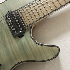 High-quality 7 string electric guitar, burst color Quilte Maple electric guitar, Abalone binding top, free shipping supplier