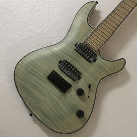 High-quality 7 string electric guitar, burst color Quilte Maple electric guitar, Abalone binding top, free shipping supplier