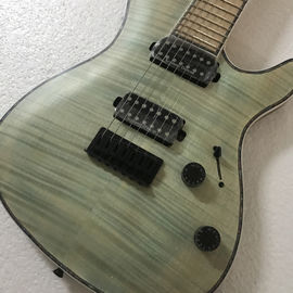 High-quality 7 string electric guitar, burst color Quilte Maple electric guitar, Abalone binding top, free shipping supplier