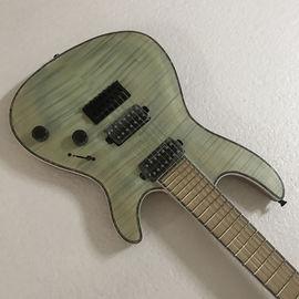 High-quality 7 string electric guitar, burst color Quilte Maple electric guitar, Abalone binding top, free shipping supplier