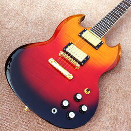 New style custom SG electric guitar, Gradual change & Flame Maple Top SG electric guitar , free shipping supplier