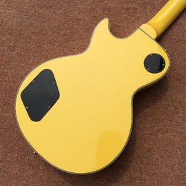 Custom LP electric guitar, Ebony fingerboard egg yellow gold hardware electric guitar, Free shipping supplier