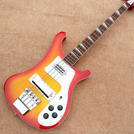 Top quality Rick 4003 model Ricken 4 strings Electric Bass guitar in Cherry burst color Chrome hardware, Free shipping supplier