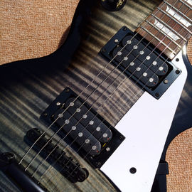 New style high quality LP standard joeperry electric guitar, Transparent black Flame Maple Top electric guitar supplier