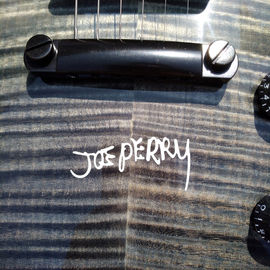 New style high quality LP standard joeperry electric guitar, Transparent black Flame Maple Top electric guitar supplier