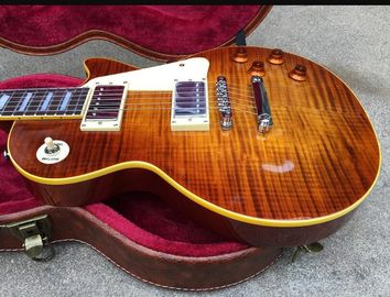 Custom LP electric guitar, Rosewood Fingerboard & Solid Mahogany Body Tobacco Burst electric guitar, Free shipping supplier