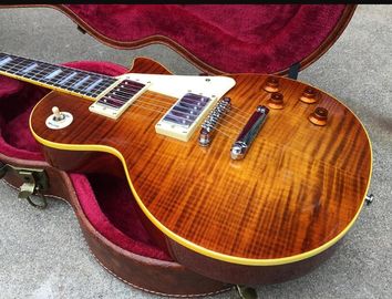 Custom LP electric guitar, Rosewood Fingerboard & Solid Mahogany Body Tobacco Burst electric guitar, Free shipping supplier