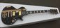BLACK ESP style solid body guitar,gold hardware,single cutaway Tuneomatic/stoptail bridge 2xHBsFree shipping direct from supplier