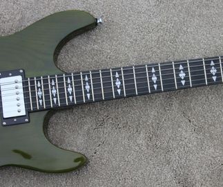 2017 LAVISH new style Grass green FMS custom Solid ELM electric guitar fingerboard ebony Free shipping Factory direct sa supplier