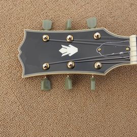 Hollow body electric guitar quilt flame on body top and back ,Natural wood color,gold hardware supplier