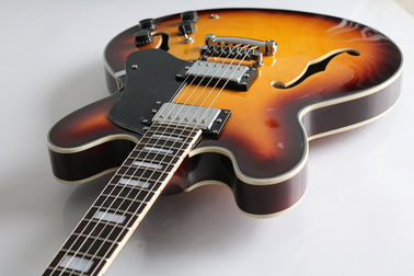 New style tobocco burst Gold hardware shark fin hollow Electric Guitar The hollow jazz guitar supplier