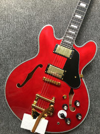 Classic Red ES 335 Jazz Guitar bigsby tremolo system ebony fingerboard electric Jazz Guitar free shipping supplier