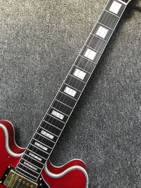 Classic Red ES 335 Jazz Guitar bigsby tremolo system ebony fingerboard electric Jazz Guitar free shipping supplier