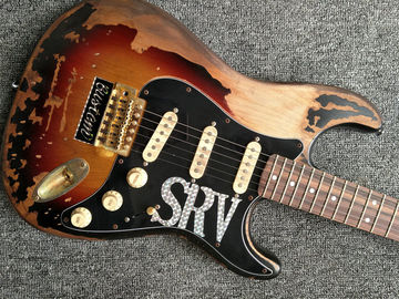 High Quality The new handmade remains ST SRV electric guitar,Do old electric guitar,Real photo,Free shipping supplier