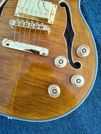 2017 New+Factory+Chinese Giggle ES Hollow Body F hole Cob brown color lp guitar China Electric Guitarras Free shipping G supplier