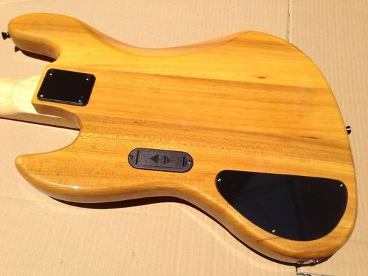 Flame maple 5 string electric bass guitar with ashwood body 20  tone position maple fingerboard free shipping supplier