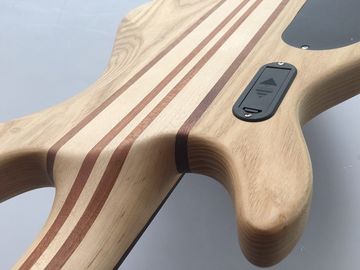 professional active electric bass guitar neck through body bass guitar with ashwood body supplier