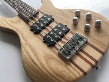 professional active electric bass guitar neck through body bass guitar with ashwood body supplier