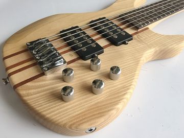 professional active electric bass guitar neck through body bass guitar with ashwood body supplier