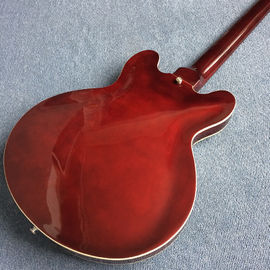 New style high-quality hollow body electric guitar 4 string bass, Double F holes, Wine red body,Free shipping supplier