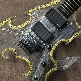 LED acrylic electric guitar ebony fingerboard acrylic body Music instruments supplier