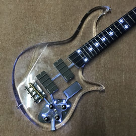 High quality LED light acrylic electric guitar rosewood fingerboard, free shipping supplier