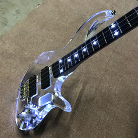 High quality LED light acrylic electric guitar rosewood fingerboard, free shipping supplier