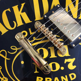 JACK DANIELS standard LP electric guitar guitar, black and yellow combination, gold pieces, free shipping supplier