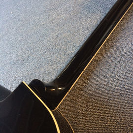 Hollow body jazz electric guitar,Double F hole, tremolo system, black high quality jazz guitar supplier