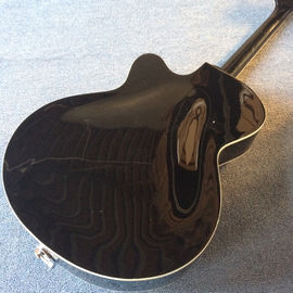 Hollow body jazz electric guitar,Double F hole, tremolo system, black high quality jazz guitar supplier