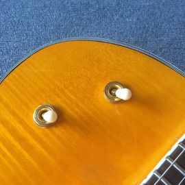 New style high-quality hollow body jazz electric guitar, Double F holes,Tremolo system ,Flame Maple top supplier