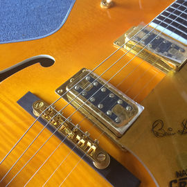 New style high-quality hollow body jazz electric guitar, Double F holes,Tremolo system ,Flame Maple top supplier