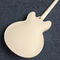 Hollow body jazz electric guitar, Double F holes white electric guitar supplier
