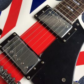 Hollow body Jazz electric guitar, British flag Rosewood Fingerboard electric guitar supplier